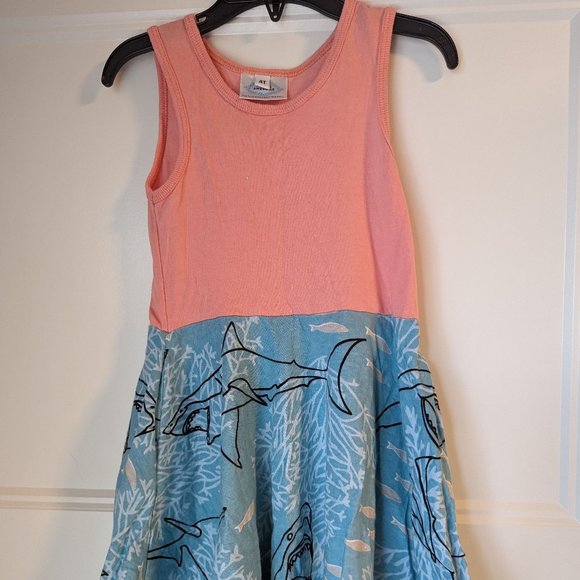 Princess Awesome Other - Princess Awesome Tank Dress Sharks pink and blue 4T